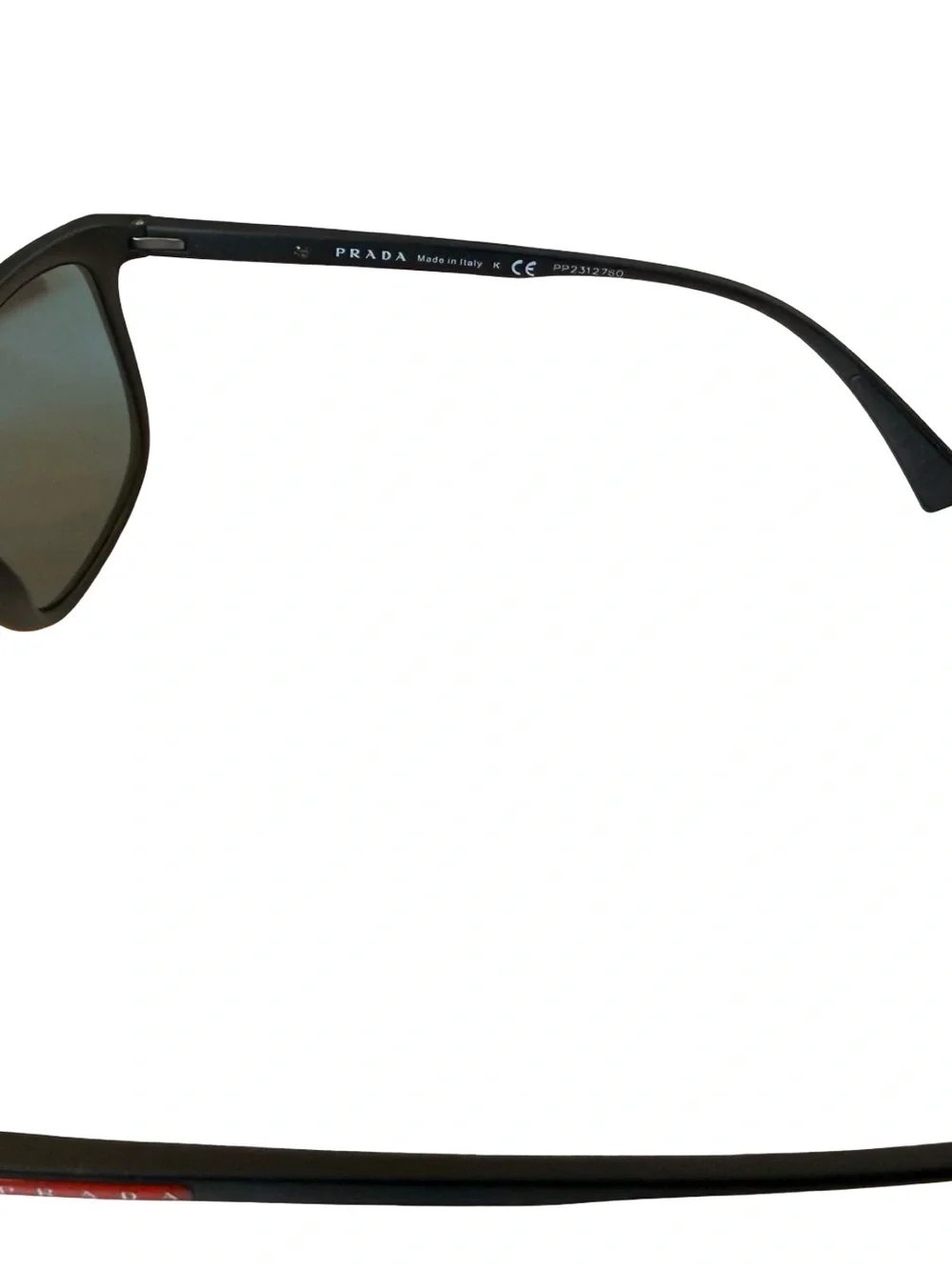 Prada SPS 01T Sunglasses Matte Black Red Mirror Lenses 56-19 140 New in Box